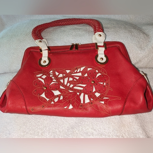La Gioe Toscana the Italian Collection red leather shoulder bag. - Picture 7 of 12